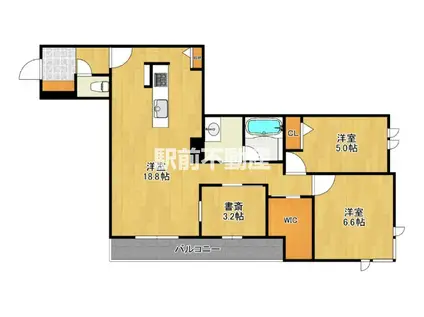 シャーメゾン アンビエラ トウジン(2SLDK/2階)の間取り写真
