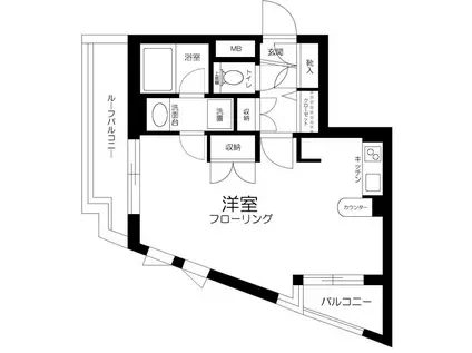 ロアール早稲田(ワンルーム/3階)の間取り写真