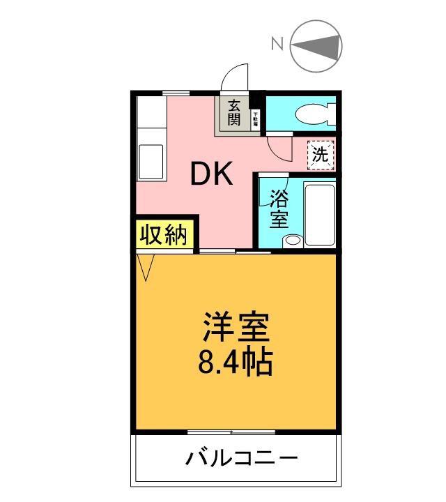 スペランツァ(1DK/2階)の間取り写真