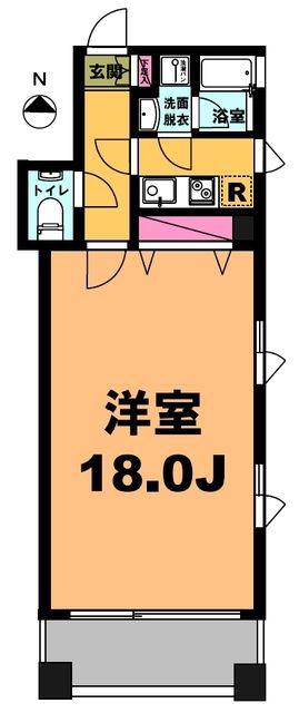 月村マンションNO27(1K/10階)の間取り写真