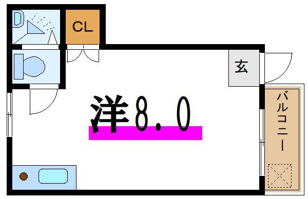 ストークハイツ山口(ワンルーム/1階)の間取り写真