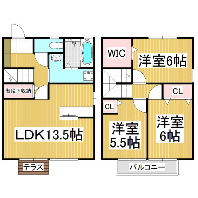 ブロッサムヒルズ(3LDK/1階)の間取り写真
