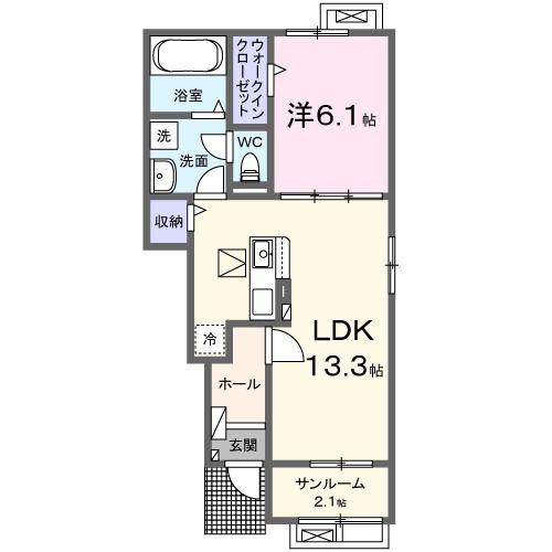 グランネクサス(1LDK/1階)の間取り写真