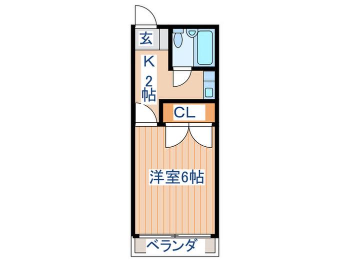 竹澤ビル(1K/3階)の間取り写真