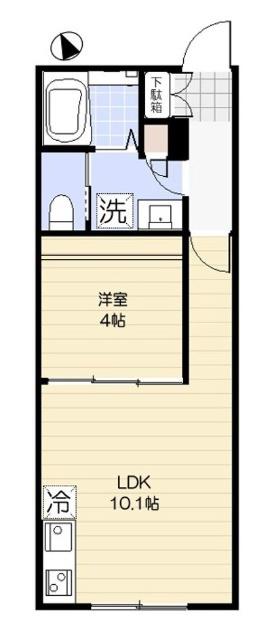 FENICE HAKURAKU(1LDK/1階)の間取り写真