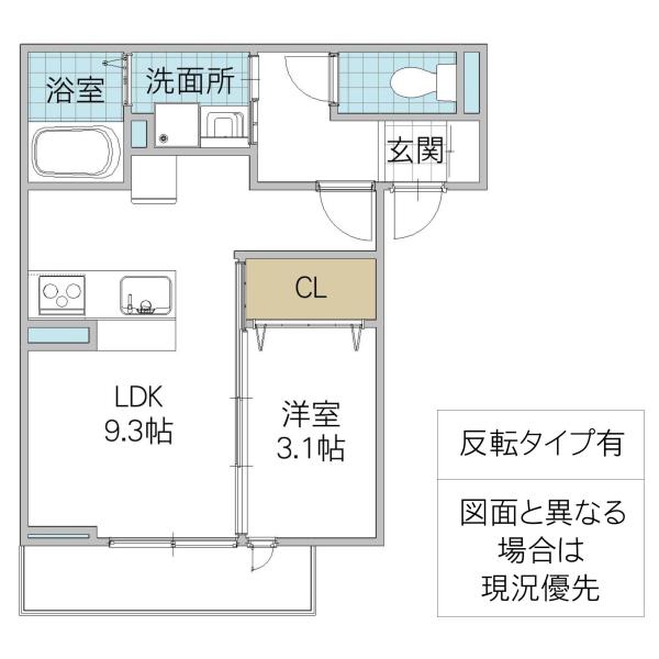 ティドゥール(1LDK/3階)の間取り写真