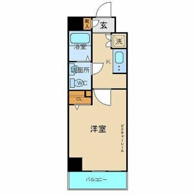 ステージファースト池袋アジールコート(1K/7階)の間取り写真