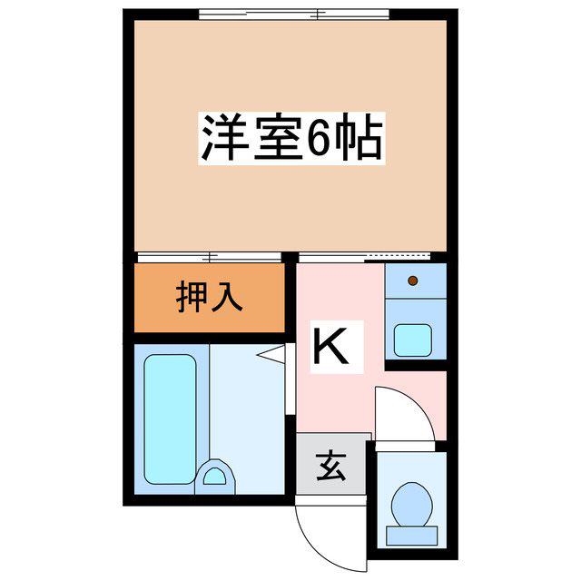 ジョイアパート(1K/3階)の間取り写真