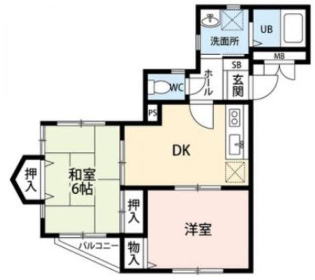 TM石井(2DK/2階)の間取り写真