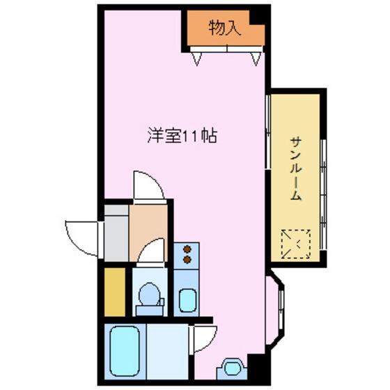 グランハイツ泉町(ワンルーム/3階)の間取り写真