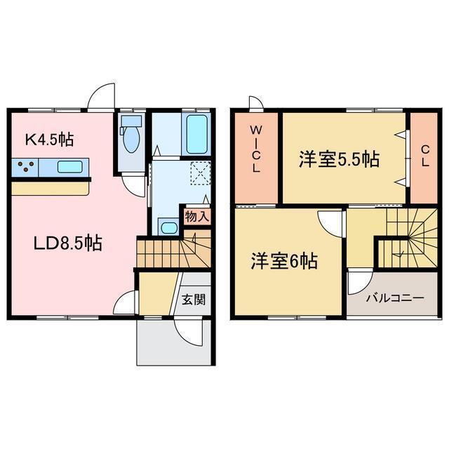 コンフォール砧(1SLDK/2階)の間取り写真