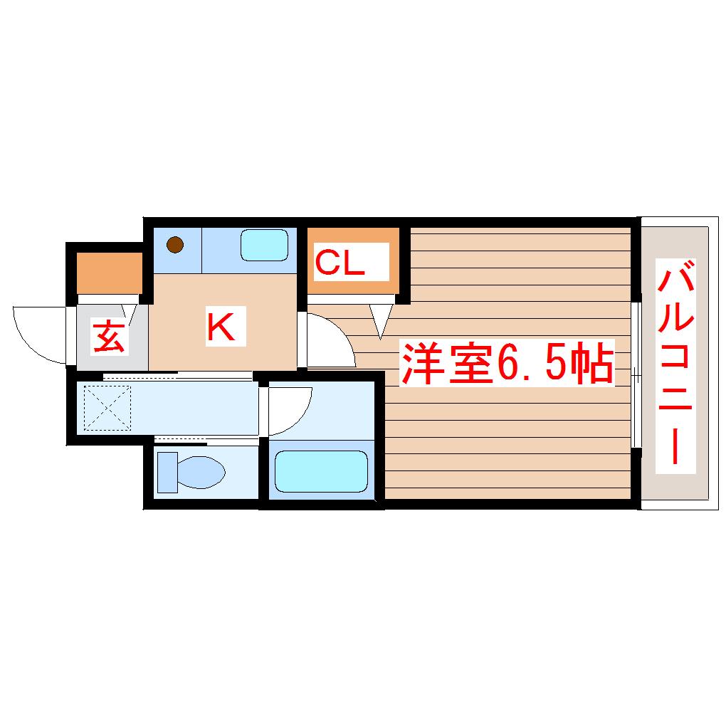 ニューハイムニュー(1K/3階)の間取り写真