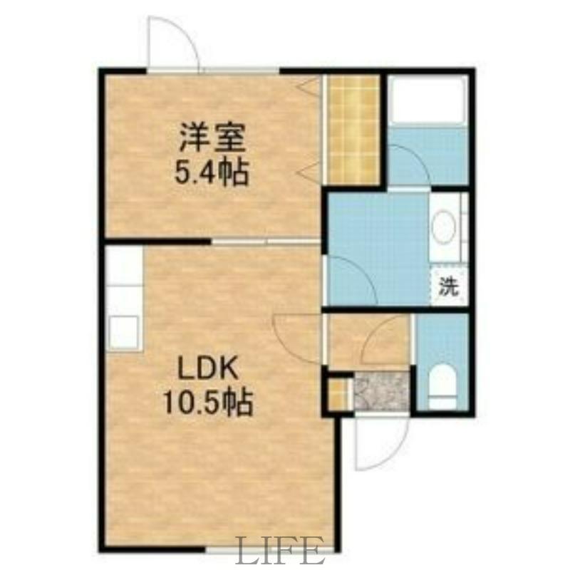ウエスタ3・14 セキスイハイム(1LDK/2階)の間取り写真