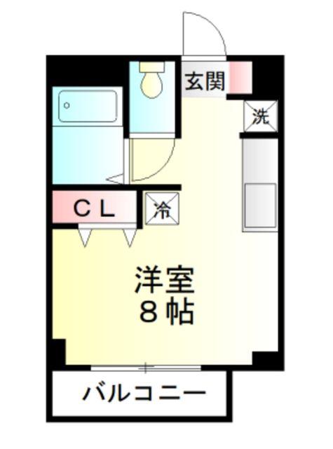 栄和ビル(ワンルーム/2階)の間取り写真