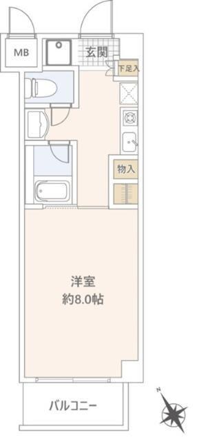 三沢NKマンション(1K/3階)の間取り写真