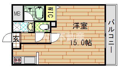 ブランチ613(ワンルーム/2階)の間取り写真