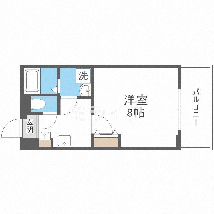 LIVIAZ OSAKA イースト(1K/4階)の間取り写真