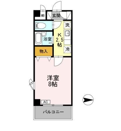 KS.BLDG.OPPAMA(1K/3階)の間取り写真