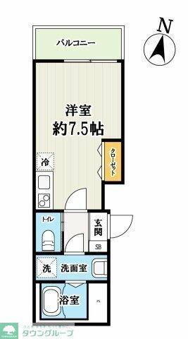 ユーフォリア東浦和(ワンルーム/1階)の間取り写真