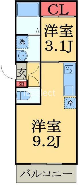 REGALEST ASTERMN(1LDK/3階)の間取り写真