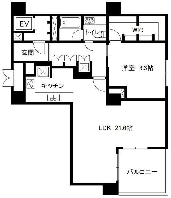 東高ペアシティルネッサンス(1LDK/7階)の間取り写真