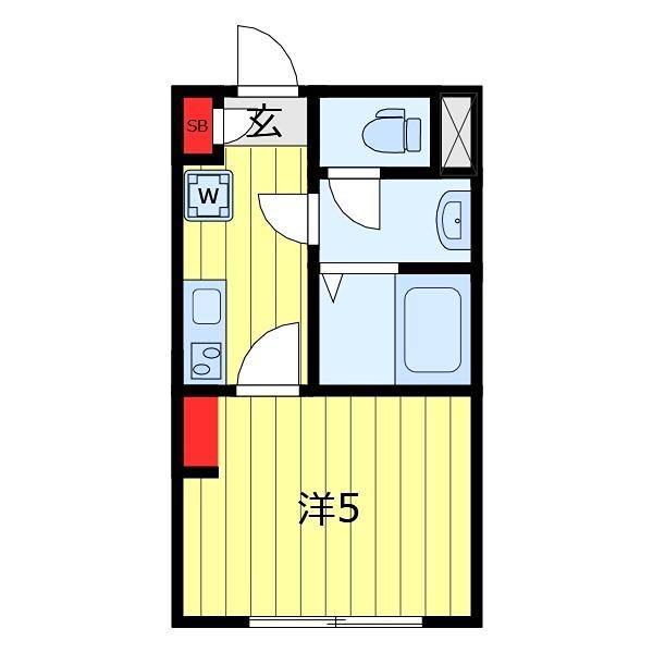 FLOWERGARDEN日暮里(1K/1階)の間取り写真