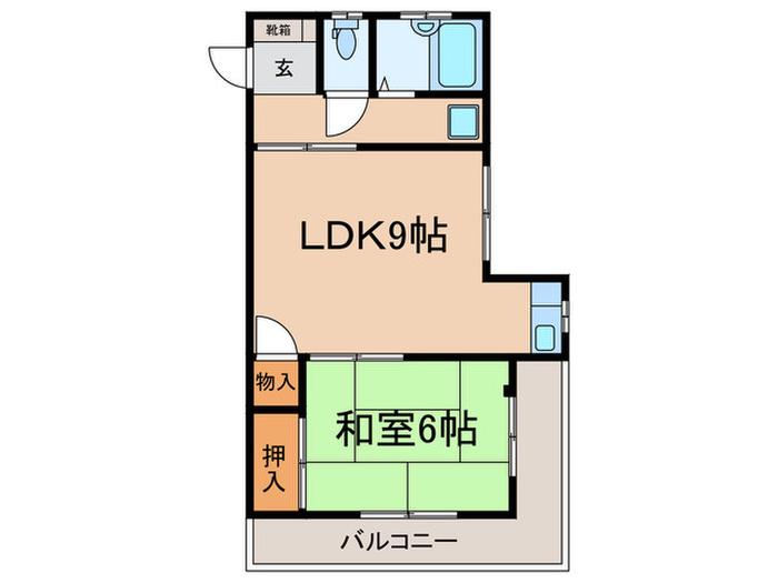 クレードル イダ(1LDK/3階)の間取り写真