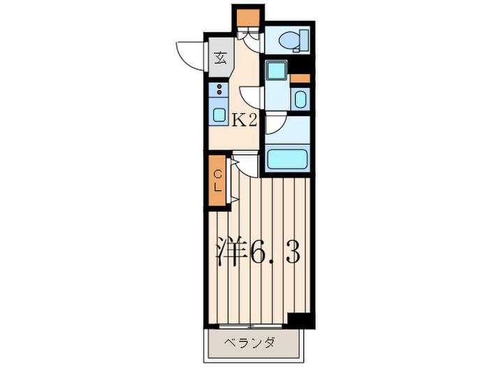 REILIS FUTAKO-SHINCHI T F(ワンルーム/3階)の間取り写真