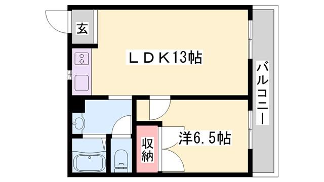 ヴィレッジカリアIII(1LDK/1階)の間取り写真