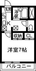 CAMELLIA HEIGHTS (1K/1階)の間取り写真