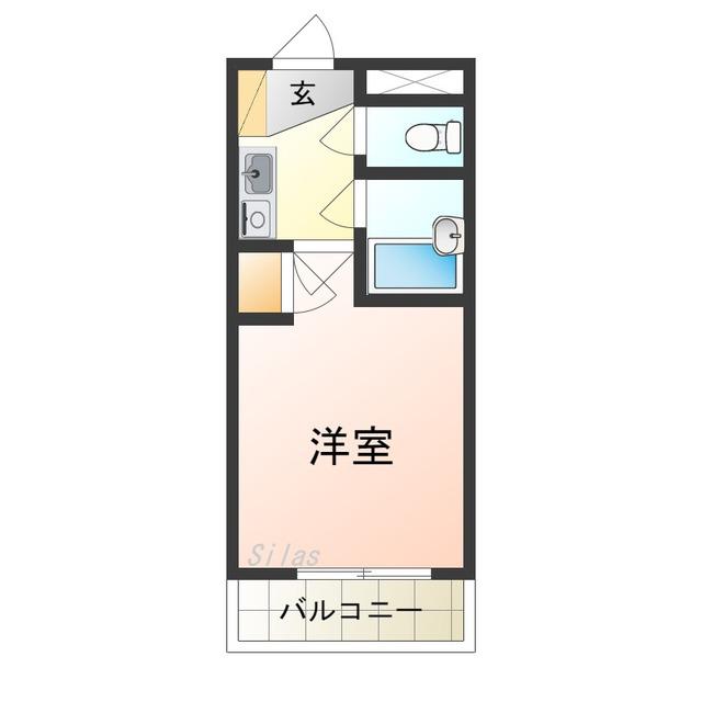 シャルマンフジ堺東弐番館(ワンルーム/1階)の間取り写真