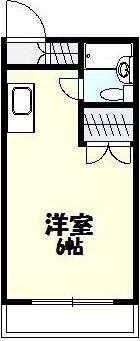 フロムファーストII(ワンルーム/2階)の間取り写真