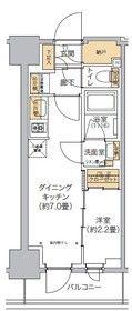 リビオメゾン西麻布(1DK/3階)の間取り写真