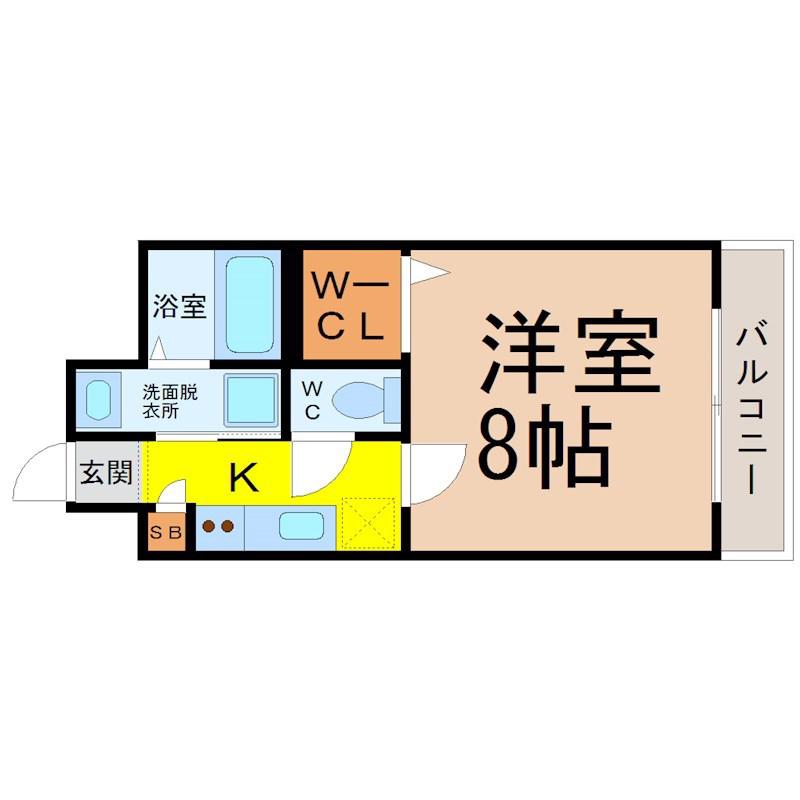 WILLDO 金山正木(1K/6階)の間取り写真
