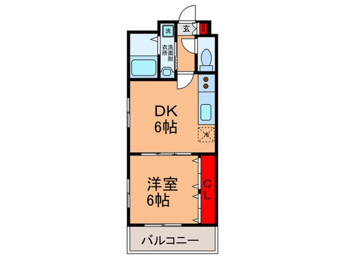 TS FIRST(1DK/3階)の間取り写真