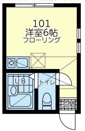 ユナイト大島アイゼンハワー(ワンルーム/1階)の間取り写真