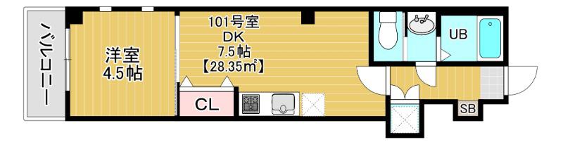 CHARMANT MAISON(1DK/3階)の間取り写真