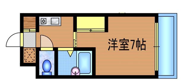 HOSHI第二マンション(1K/5階)の間取り写真