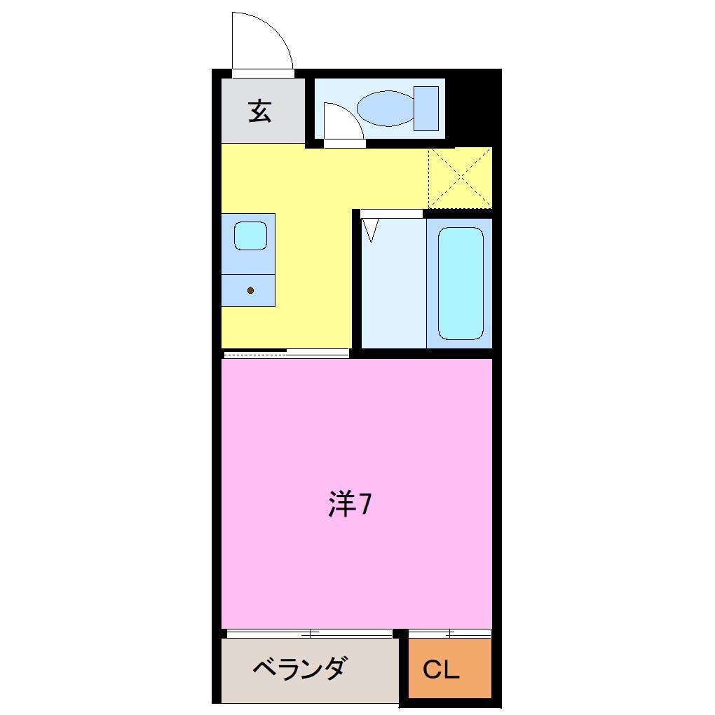 LA・FORT(1K/1階)の間取り写真