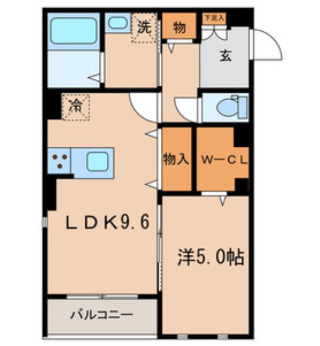 レイドバック吉祥寺(1LDK/1階)の間取り写真