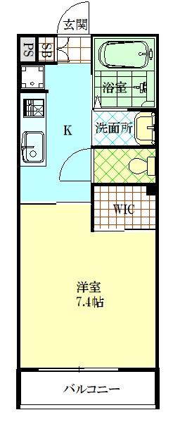 リラフォート平和台(1K/2階)の間取り写真