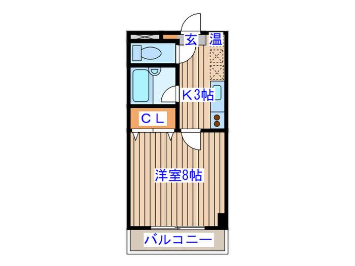 ラ・ルミエール黒松(1K/3階)の間取り写真