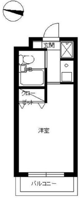 スカイコート高田馬場(1K/3階)の間取り写真