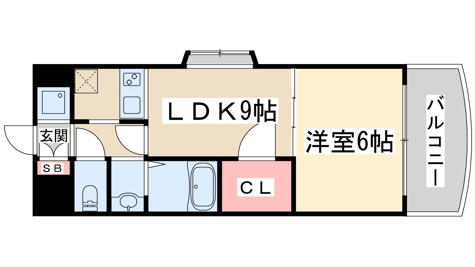 ノルデンハイム新大阪Ⅱ(1LDK/2階)の間取り写真