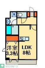 アメニティ市川ネクスト(1LDK/5階)の間取り写真
