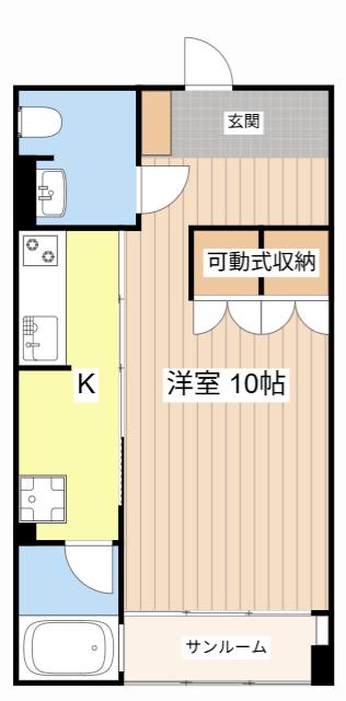 ハイムCHIE(1K/1階)の間取り写真