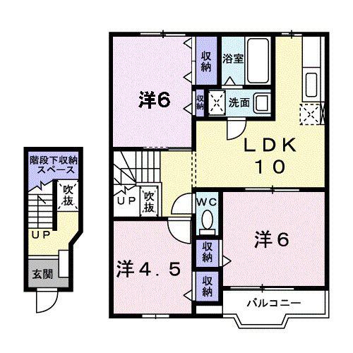 くすの木ガーデン(3LDK/2階)の間取り写真