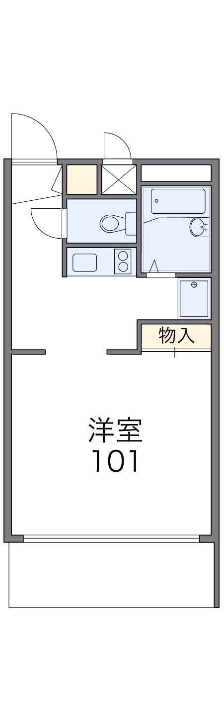レオパレスエントピアSS(1K/2階)の間取り写真