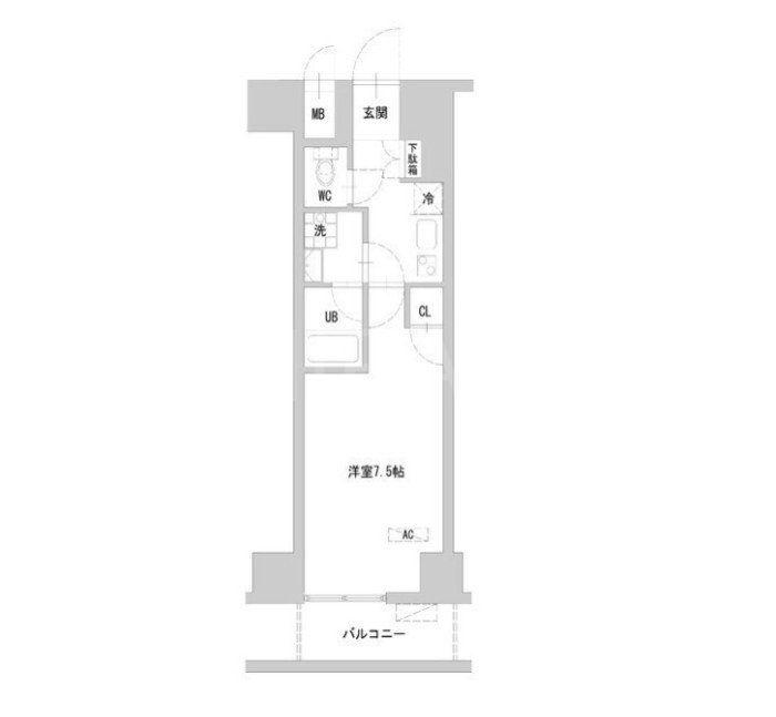 TLRレジデンス町田(1K/7階)の間取り写真