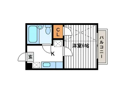 ロフティ中山IV(1K/1階)の間取り写真